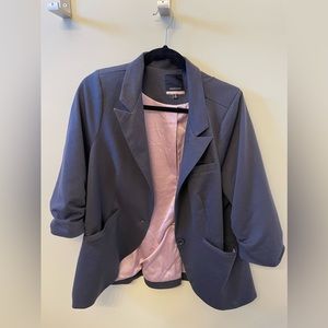 ModCloth gray and pink blazer size 1x w/ 3/4 sleeves